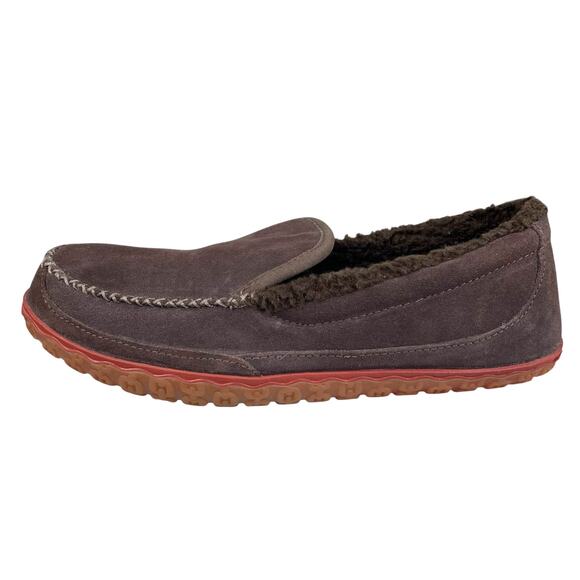 L.L. Bean Men’s Mountain Brown Suede Shearling Slippers Size US 10 - Picture 3 of 10